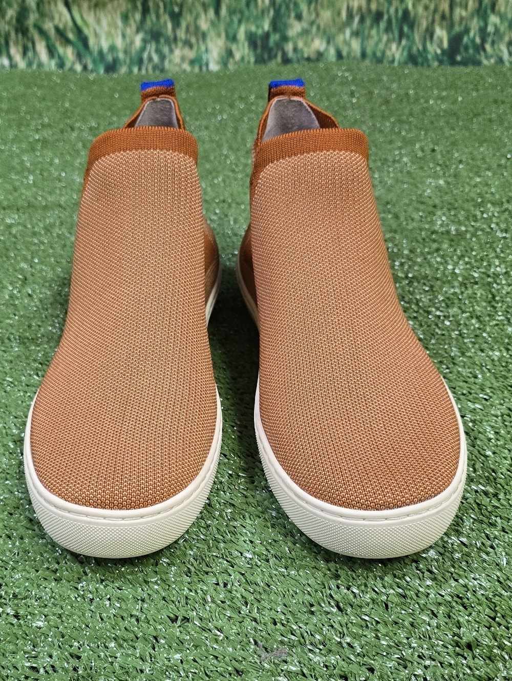 Rothy's The Chelsea Fawn Colorway Stretch Knit Sneaker Boots Size 9 - Picture 4 of 15